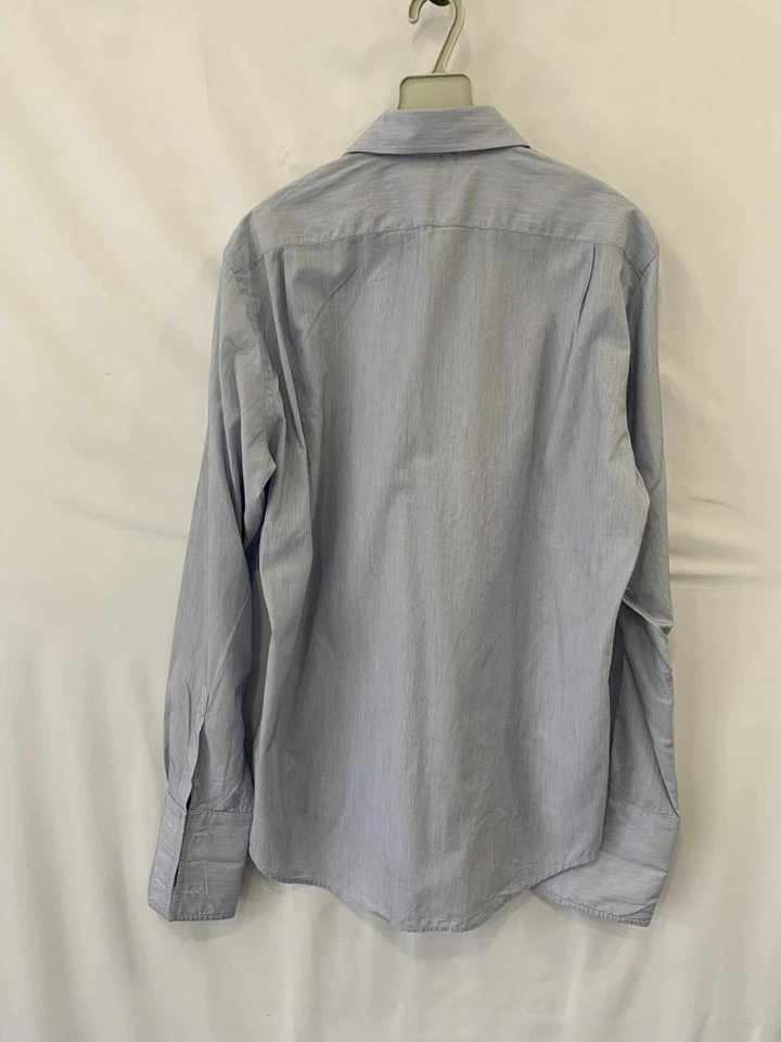 Camisa de vestir Burberry London calce clásico para hombre 15,5 39 (M) azul a rayas larga #C8 Foto 2 de 4