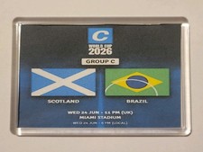 Scotland World Cup 2026 Football Acrylic Fridge Magnet Scotland V Brazil