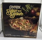 Pyrex Baker in a Basket #6840 - NO LID - Casserole Dish, Basket & Vintage Box