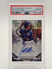 2023 Bowman Sterling Jett Williams AUTO #PAJW Speckle Refractor /99 PSA 10