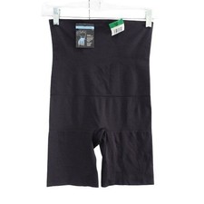 NEW Maidenform Ultra Tummy-Control Seamless High Waist Thigh Slimmer Black Sz L