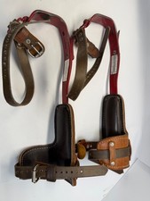 Bashlin 140 DS Lineman Climbing Spikes Pole Gaffs Pads Straps Made in USA Used