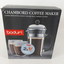 Bodum Juego de Prensa Francesa 3 Piezas Chambord 8 Tazas Prensa Francesa Cafetera