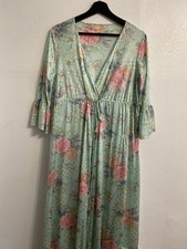 Vintage M Coquette AOP Floral Babydoll Robe Fairy Dainty Peignoir Hollywood F38