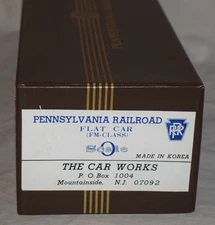 The Car Works Brass Pennsylvania PRR Flat Car FM Class - Original Box and Foam