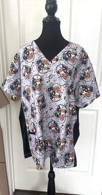 Green Town Womens Cats Scrub Size 2X