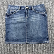 Tommy Hilfiger Womens Denim Mini Skirt Size 10 Blue Jean 1A97500906 Medium Wash
