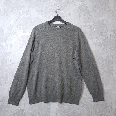 Marks & Spencer Jumper Men's Small Grey Extra Fine Lambswool Crew Neck Pullover
