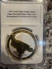 2017 Gold Gilded Australian Wedged Tailed Eagle Rare Beautiful Coin Encapsulated