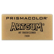 Prismacolor Art Gum Eraser, 2"H x 1"W x 7/8"D, Beige, Pack Of 12