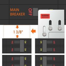 Generator Interlock Kit for Square D QO Homeline 150 or 200 Amp Main Breake...