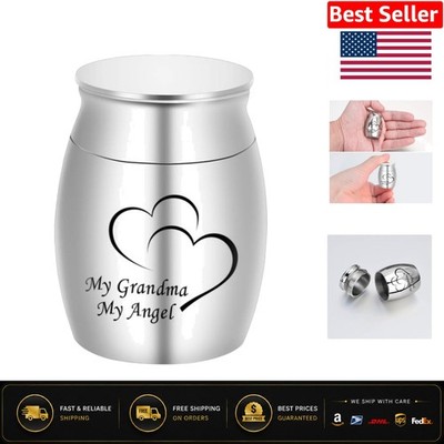 Handcrafted Mini Cremation Urn for Ashes - My Grandma - Secure Screw-top Lid