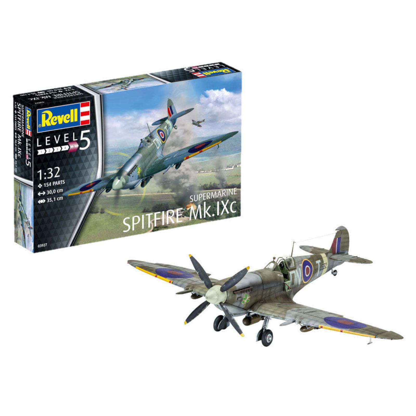 Revell Supermarine Spitfire Mk.IXc RAF WW2 Plane Model Kit 1:32 03927