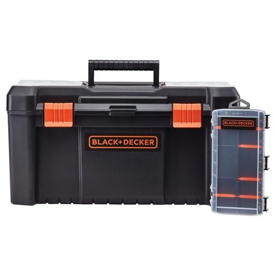 Black & Decker BDST60096AEV 10-Compartment 16'' Toolbox & Organizer New