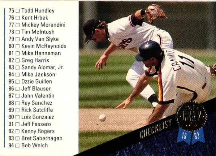 1993 Leaf - Checklist #120