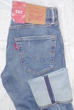 NWT Levi's Men's Selvedge Redline 502 Taper Stretch Jeans Irregular 30x34 32 
