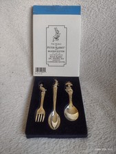 Peter Rabbit Silver Plated Three Piece Feeding Set by Godinger Silver (Boxed)