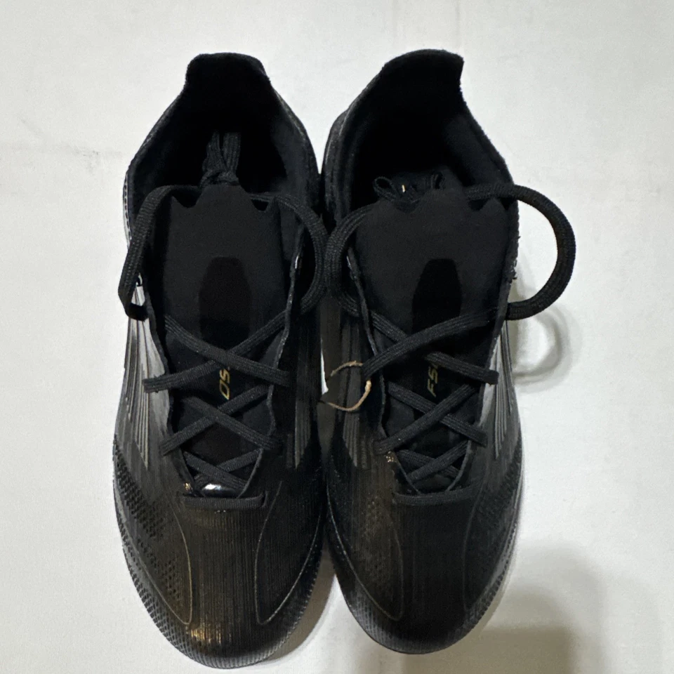 Adidas F50 Pro FG J Black Soccer Cleats IF1358 Youth 12.5k Silver Gold Kids (GS) - Image 4 of 4