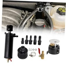 Universal 750ml 2-Port Oil Catch Can Baffled Reservoir Tank Breather Filter