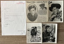 Robert Fuller Autographs Wagon Train Laramie Actor Hand Signed Photographs COA