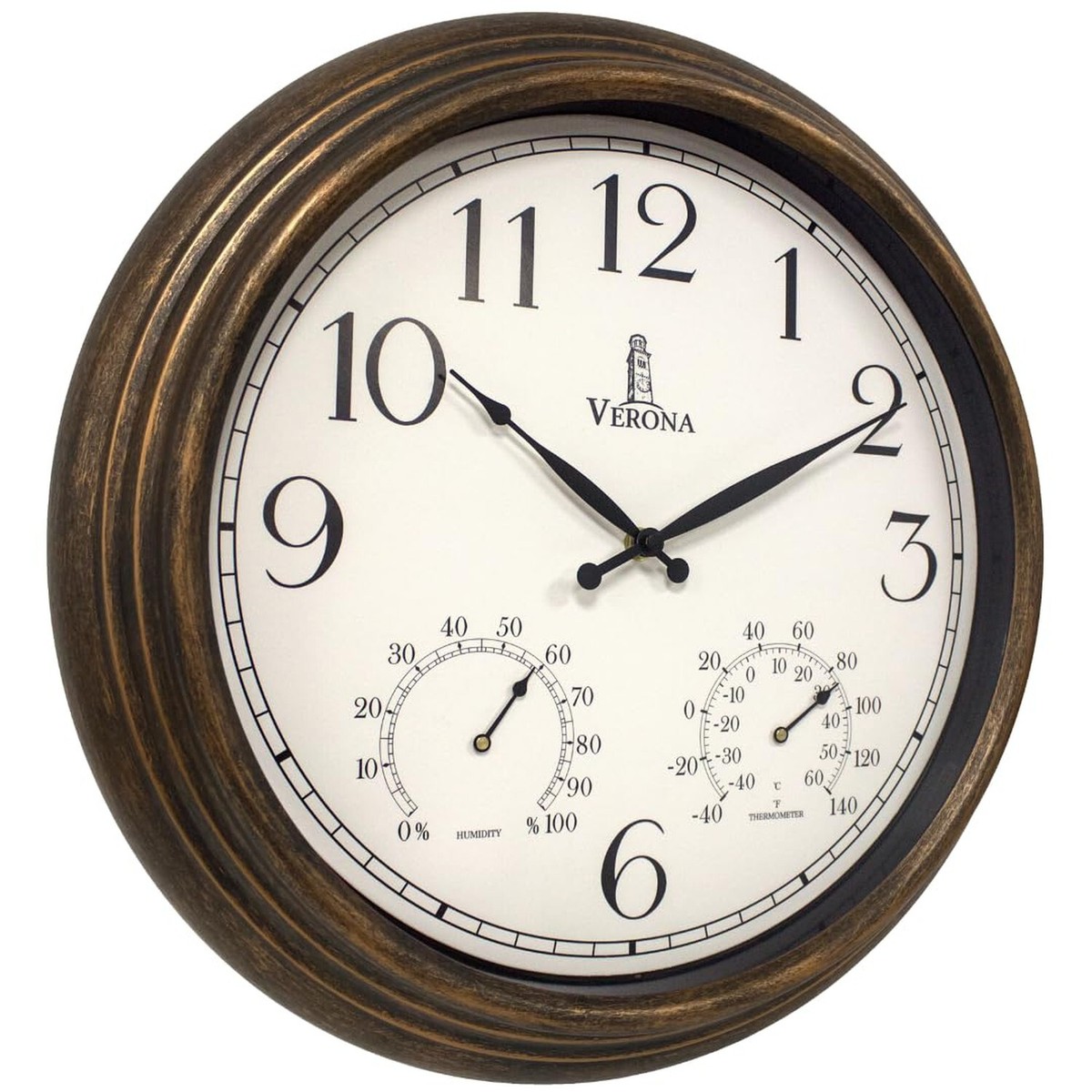 decorative outdoor thermometer and clock