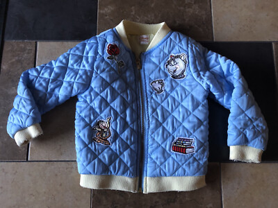 Disney Jacket Coat 4T Tutu Couture Beauty And The Beast Bomber Zip Up Zipper Kid
