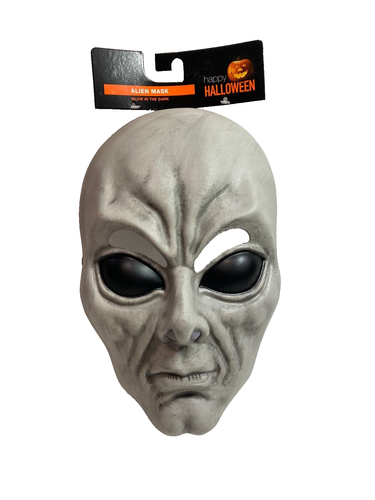 Halloween Glow In the Dark Alien Mask One size fits all - Afbeelding 2 van 4