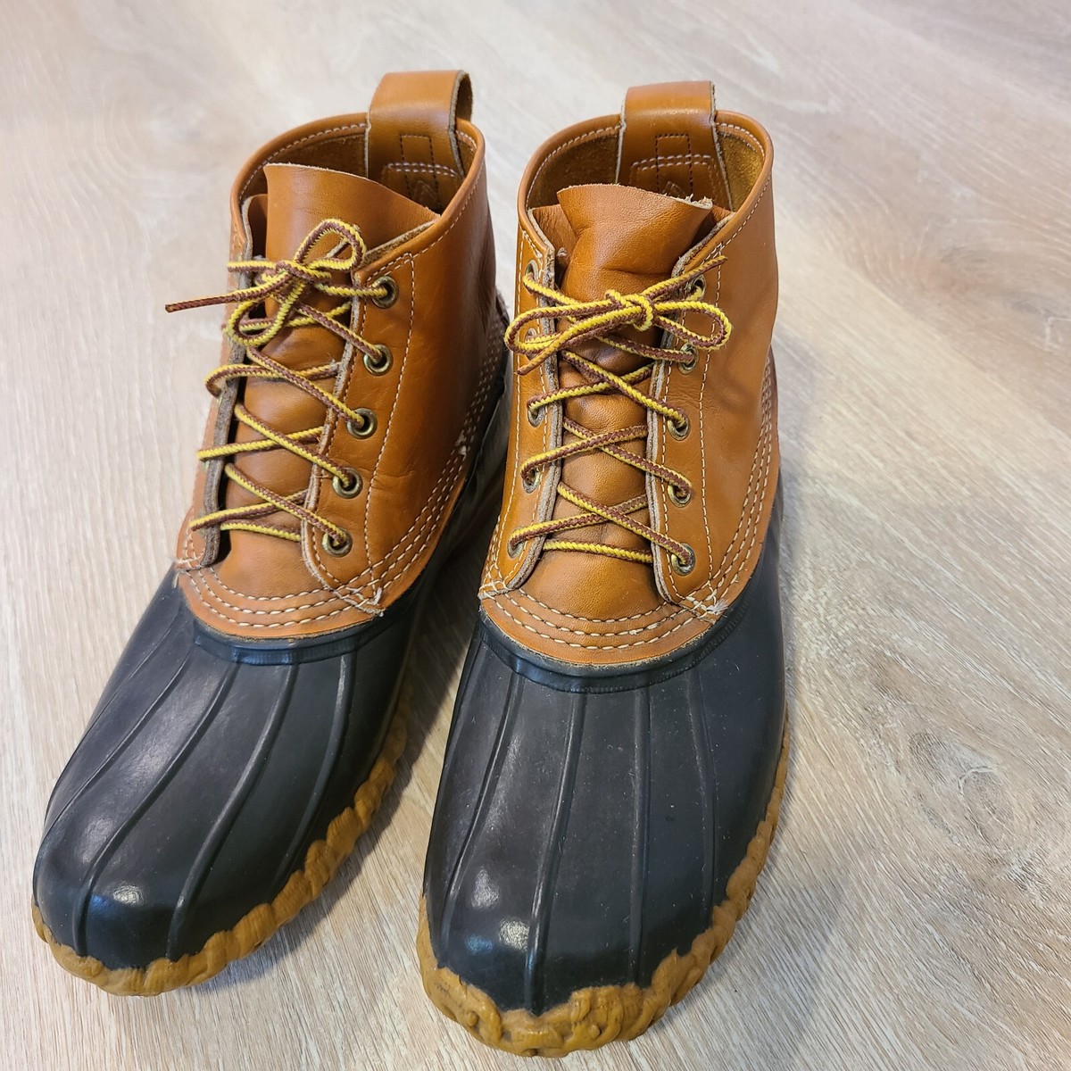 Vintage LL Bean Maine Hunting Shoe Size 6 Mens Duck Boots Waterproof Vintage LL Bean Duck Boot Leather Rubber Maine Hunting Size  main image 3