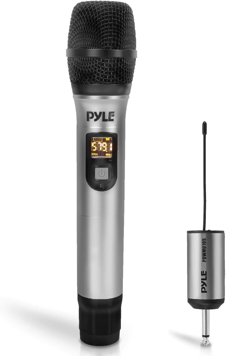 Portable UHF Wireless Handheld Microphone System with Battery Power for Professional Use
