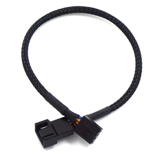 Black Sleeved 4 Pin Pwm Fan Cable Connector Pwm Extension Cables Computer Fan - Photo 16/16