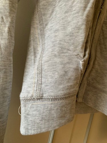 Abercrombie and Fitch Grey Logo Distressed Zipped Hoodie - Size Medium - Picture 5 of 12