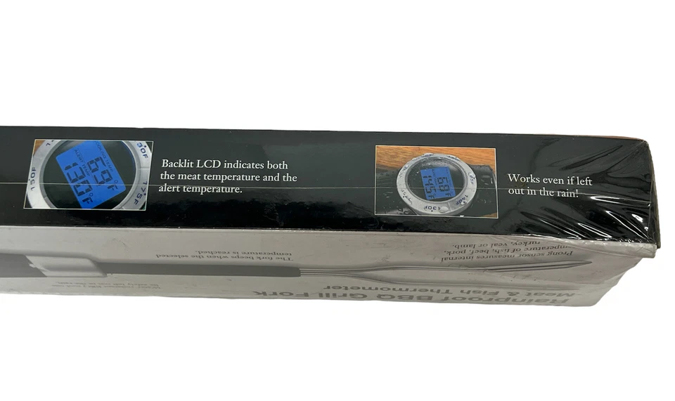 Sharper Image Rainproof BBQ Grill Fork, Meat & Fish Thermometer, New Sealed - Image 3 of 3