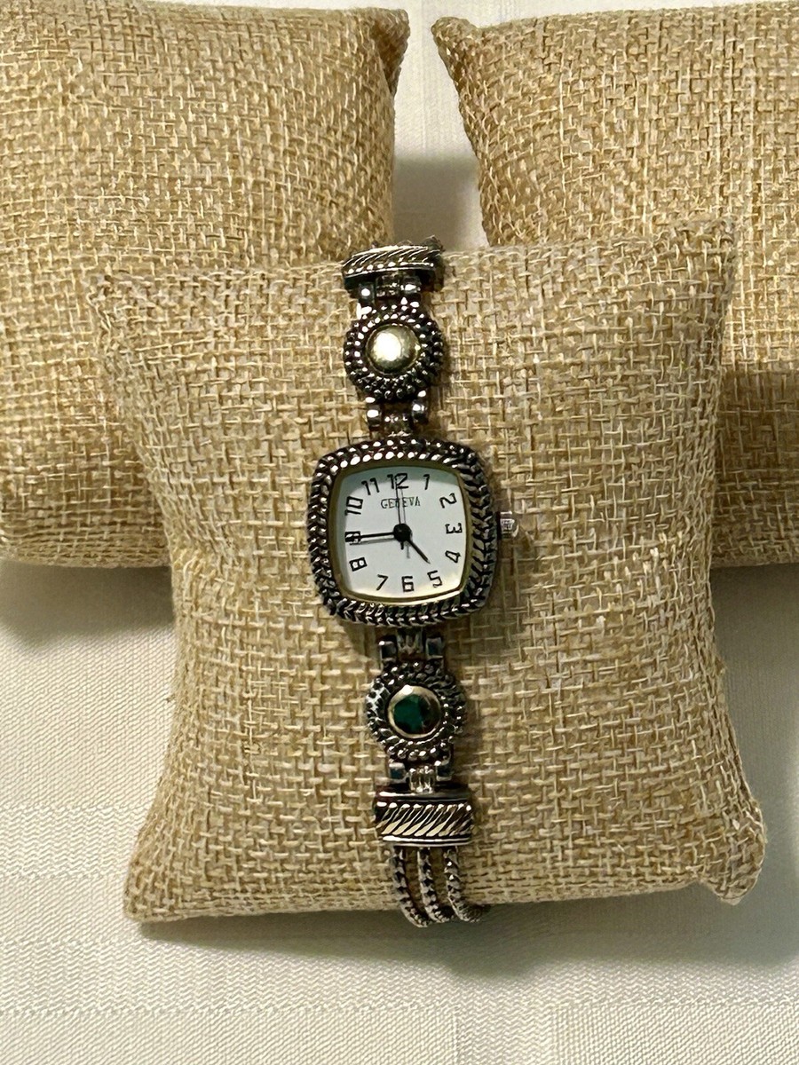 Vintage Geneva Watch for sale Geneva Vintage 14K Yellow Gold Champagne Dial Quartz Men main image 4