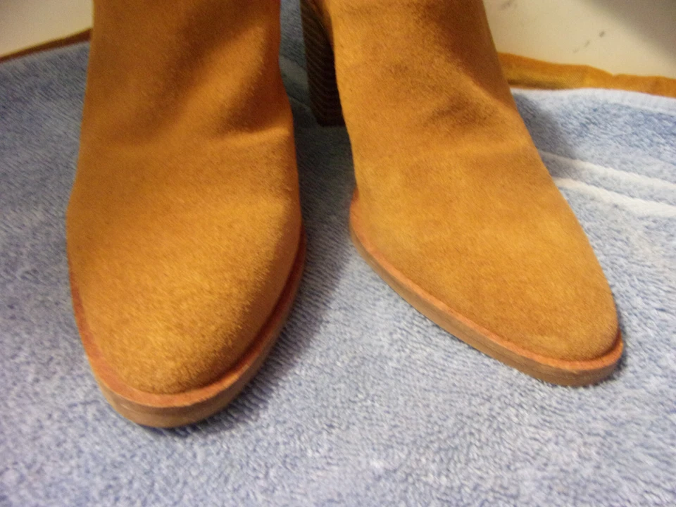 Lucky Brand "SEBIKI" Women's Brown SUEDE LEATHER HEEL Mule Shoes SZ 6.5M /37EUR - Image 3 of 4