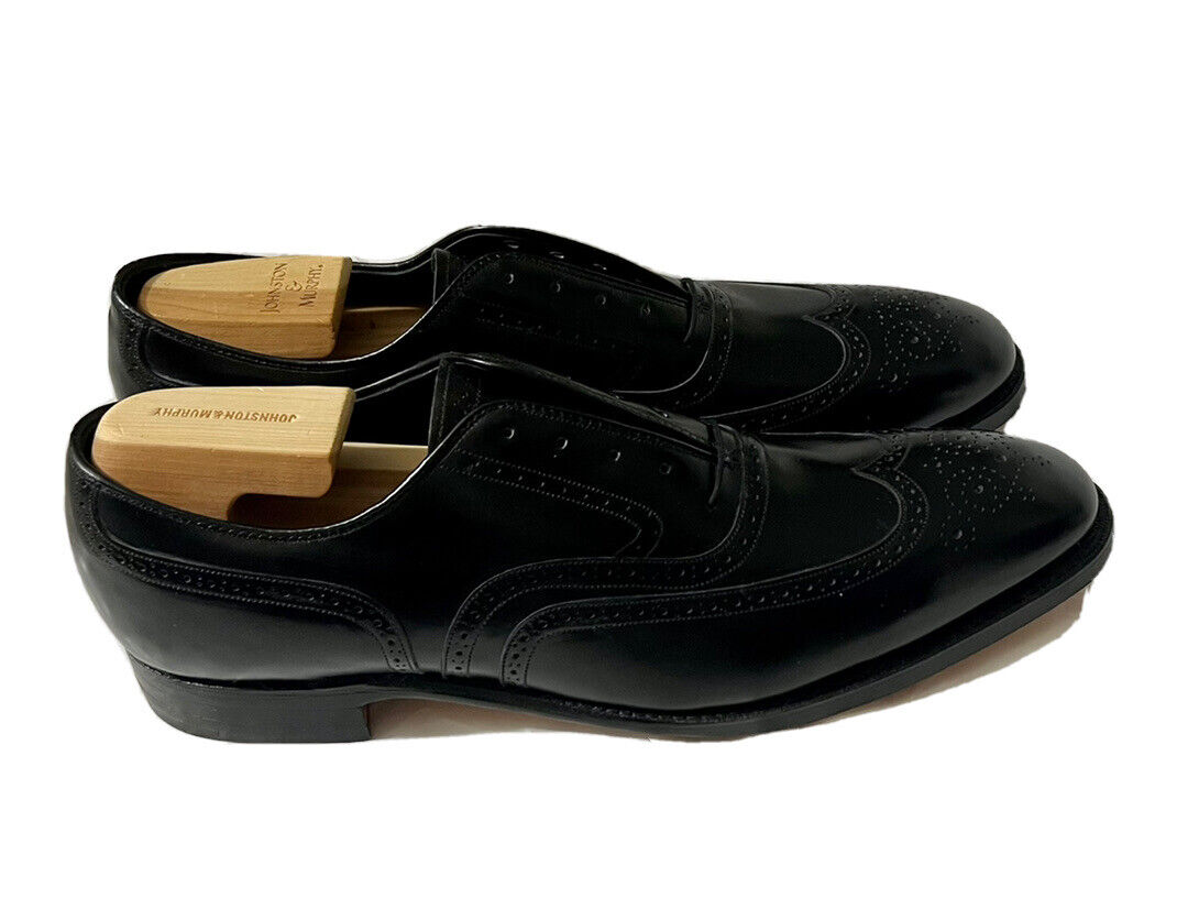 Johnston & Murphy Crown Aristocraft USA Made Black Leather Johnston & Murphy Crown Aristocraft USA Made Black Leather