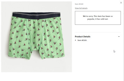 J. Crew Mens Knit Boxer Briefs Skiing 