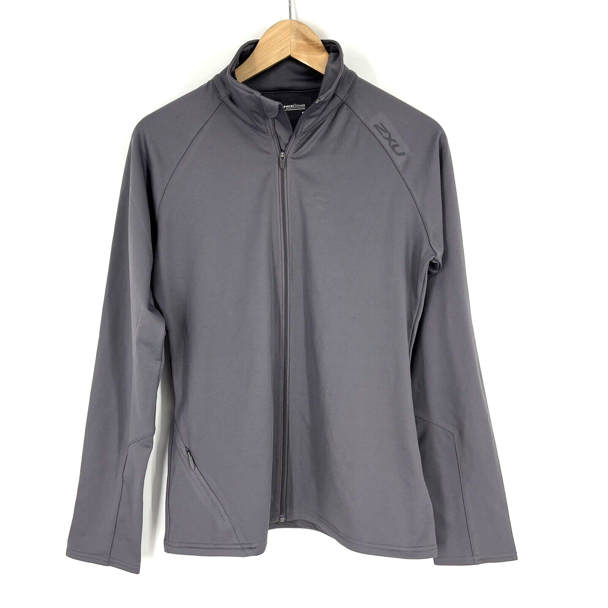 2XU MICRO Climate ジャケット　M グレー 2XU Jacket Size Small Womens Gray Full Zip Micro Climate