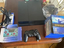 Sony PS4 PlayStation 4 500GB 2 Controller CUH-1115A Headset Charger & 10 Games
