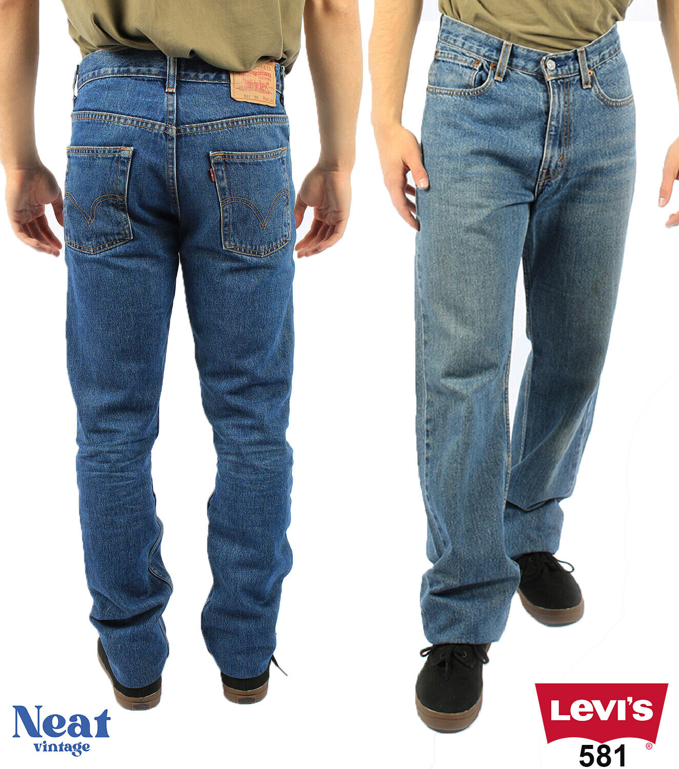 Pirat besøgende Phobia Vintage Levis 581 Jeans Mens Denim Straight Regular Fit Grade A W30 W32 W34  W36 | eBay