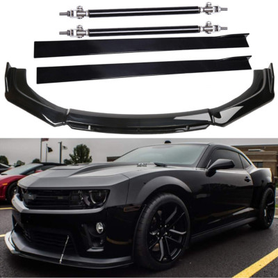 For Chevy Camaro Front Bumper Spoiler Splitter Lip Side Skirt /Strut Rods K