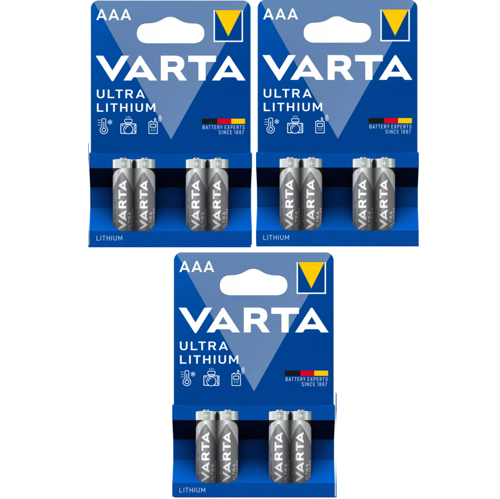 12 Batterie VARTA Ultra Lithium AAA Pile Litio Ministilo 1,5V - Offerta