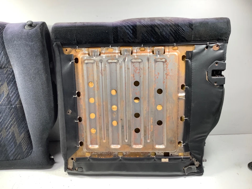 98-01 Acura Integra 3D 2D GS-R LX asiento trasero izquierdo y derecho trasero trasero negro OEM Foto 4 de 4