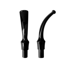 2 Pcs 9mm Round Saddle Bent Stem Mouthpiece Replacement Tobacco Pipe Wood Filter