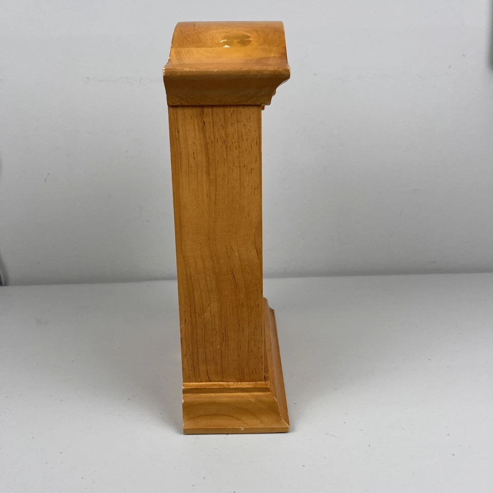 Reloj Abrigo Madera Números Romanos Batería Cuarzo Vintage Foto 4 de 4