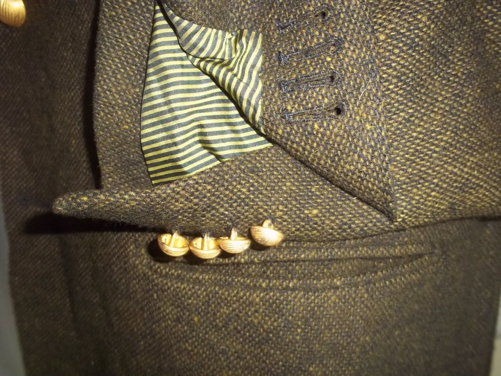 @Piombo Green Flake 2Button Side Vent Flannel Woo… - image 6