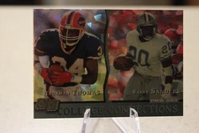 1993 Pro Set College Connections THURMAN THOMAS & BARRY SANDERS #CC1 - Mint