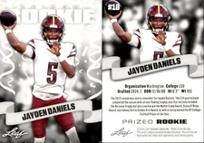 2024 Leaf PRIZED ROOKIE JAYDEN DANIELS #10 WASHINGTON COMMANDERS