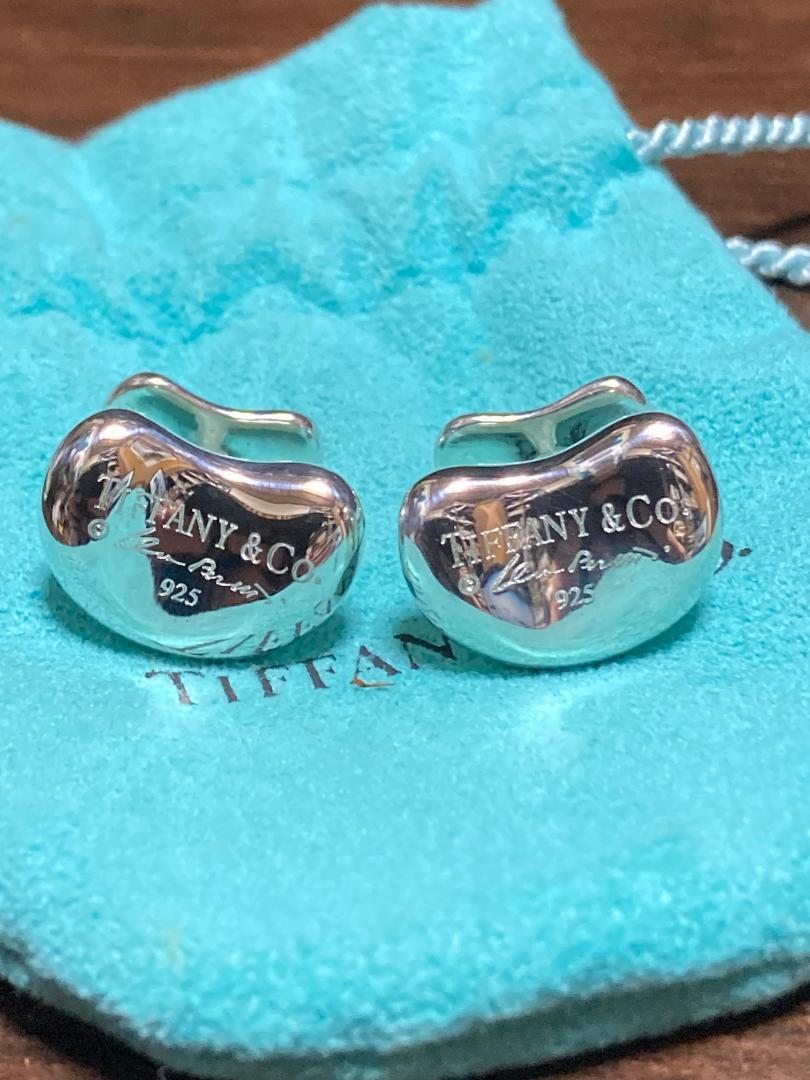 ティファニー エルサ・ペレッティBeanデザイン カフリンクス Elsa Peretti® Bean® design Cuff Links in Yellow Gold, 18 mm