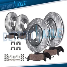 11.1" (282mm) Front & Rear Drilled Rotors + Brake Pads for 2003-07 Honda Accord