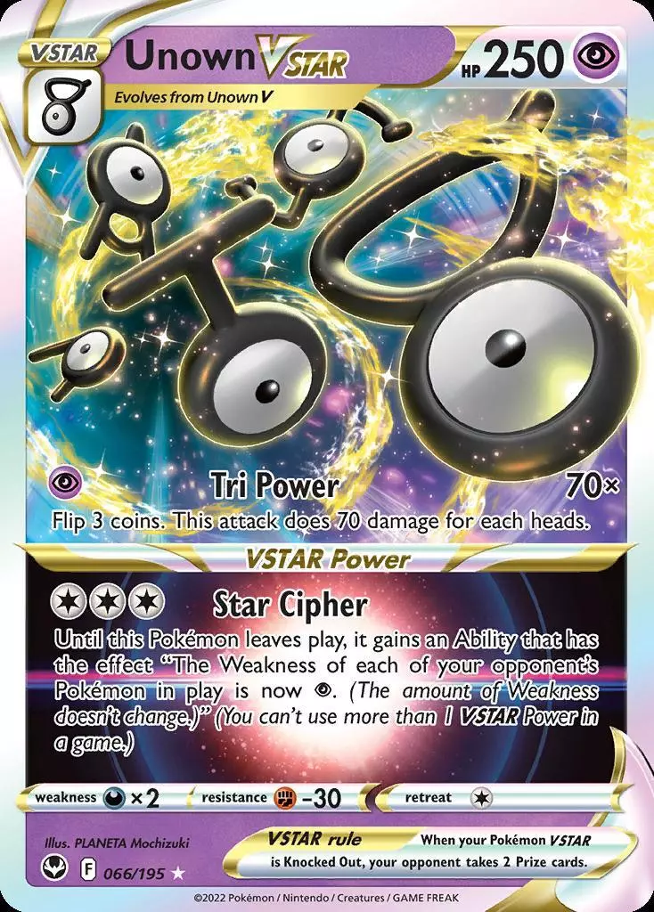 The Cards Of Pokémon TCG: Silver Tempest Part 15: Unown VSTAR